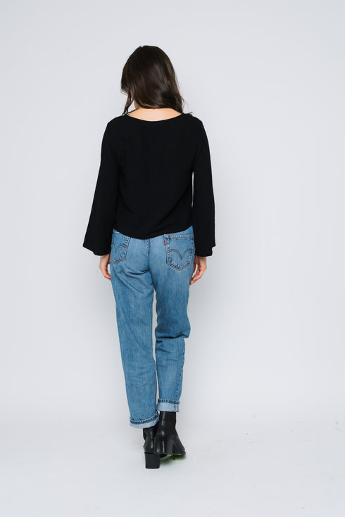 Kali-Bell Sleeve Woven Blouse